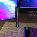 RGBIC musiksynkroniseringsbordlampe - 18cm, indbygget batteri, Bluetooth, 3W effekt, 5V USB input