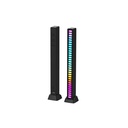 RGBIC musiksynkroniseringsbordlampe - 18cm, indbygget batteri, Bluetooth, 3W effekt, 5V USB input