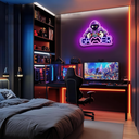 Neon gamer skilt med 5V USB-tilslutning