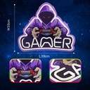 Neon gamer skilt med 5V USB-tilslutning