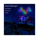 Hexa-Light RGBIC Sæt - 9 lysskinner, vægmonterede, Bluetooth app, USB, 8W, 5V