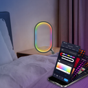 RGBIC Lampe i Ellipseform - 25 x 15 cm, 10W, Fjernbetjening, USB-tilslutning, 5V Input