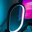 RGBIC Lampe i Ellipseform - 25 x 15 cm, 10W, Fjernbetjening, USB-tilslutning, 5V Input