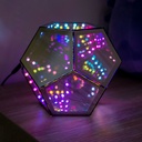 Infinity spejl lys - RGBW, 9W, USB tilslutning, inkl. fjernbetjening og 600lm.