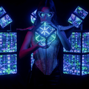 Infinity Cube 15x15 RGBIC - 3D lys effekt med fjernbetjening og USB-tilslutning - 8W, 5V input, 600lm.