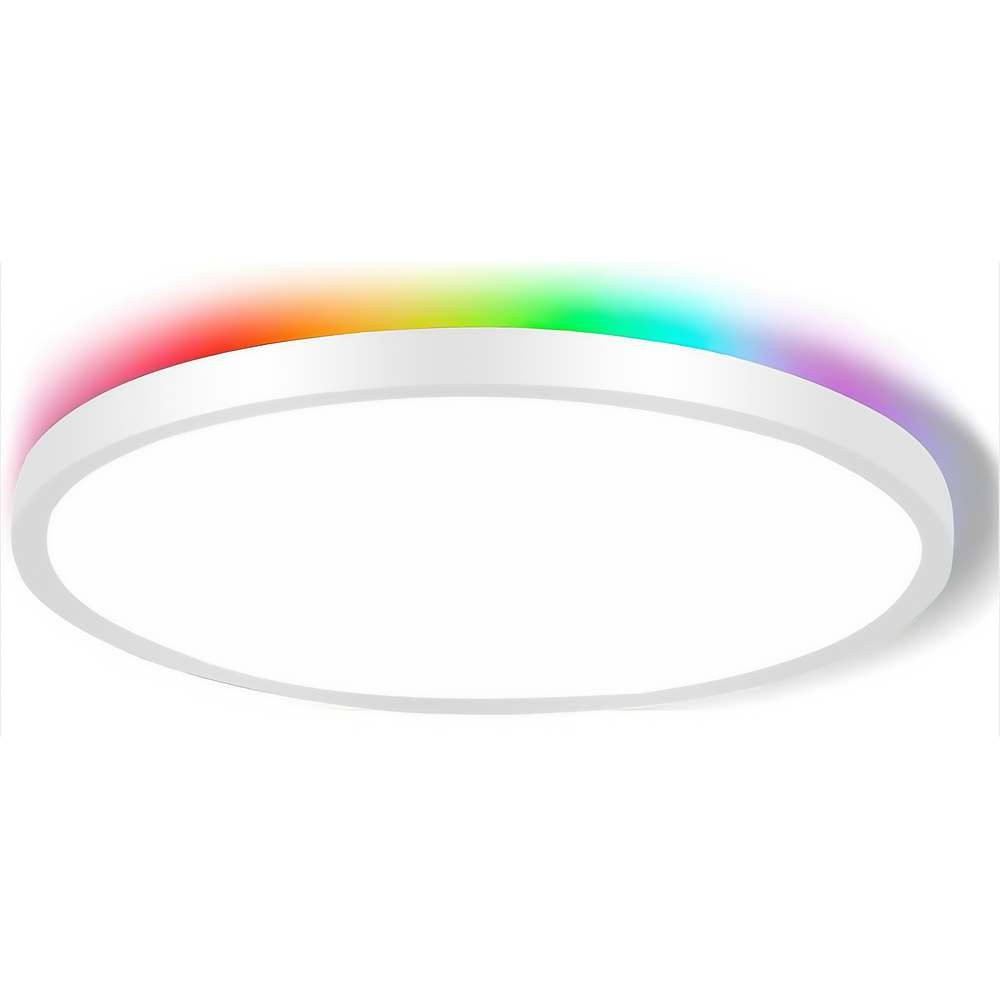 CCT loftlampe med RGBIC backlight - Ø30cm, 39W, Tuya, inkl. fjernbetjening - 230V, 2800lm