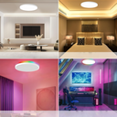 CCT loftlampe med RGBIC backlight - Ø30cm, 39W, Tuya, inkl. fjernbetjening - 230V, 2800lm