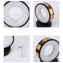 Cirkel RGBIC lampe med Bluetooth og USB-opladning - 18x15cm, 10W, 5V USB tilslutning