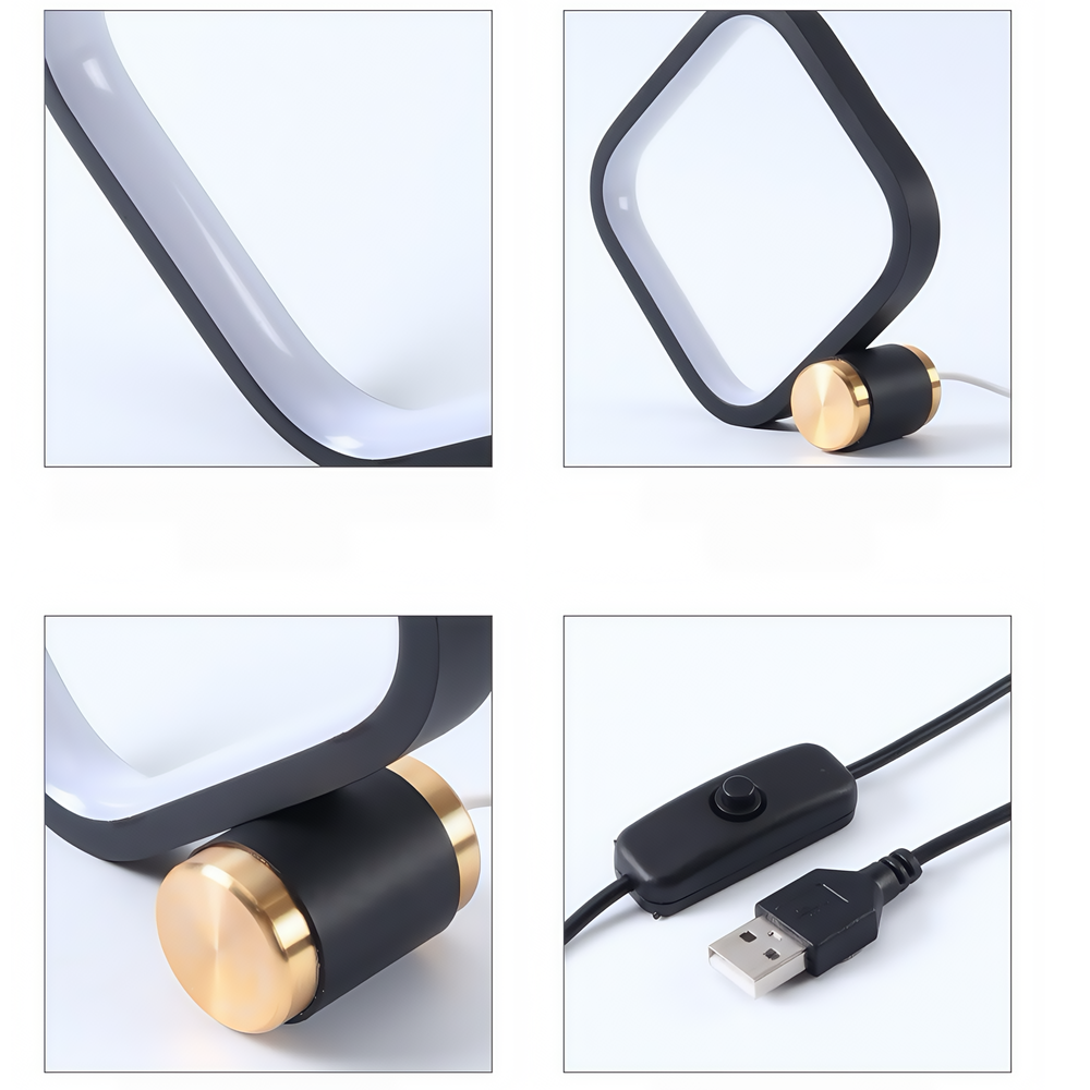 Cirkel CCT lampe med Bluetooth og 5V USB, 15x15cm, 10W-effekt