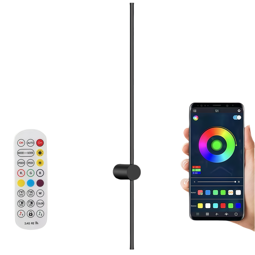 Justerbar RGBIC Væglampe med Bluetooth og USB 5V – 7.5W