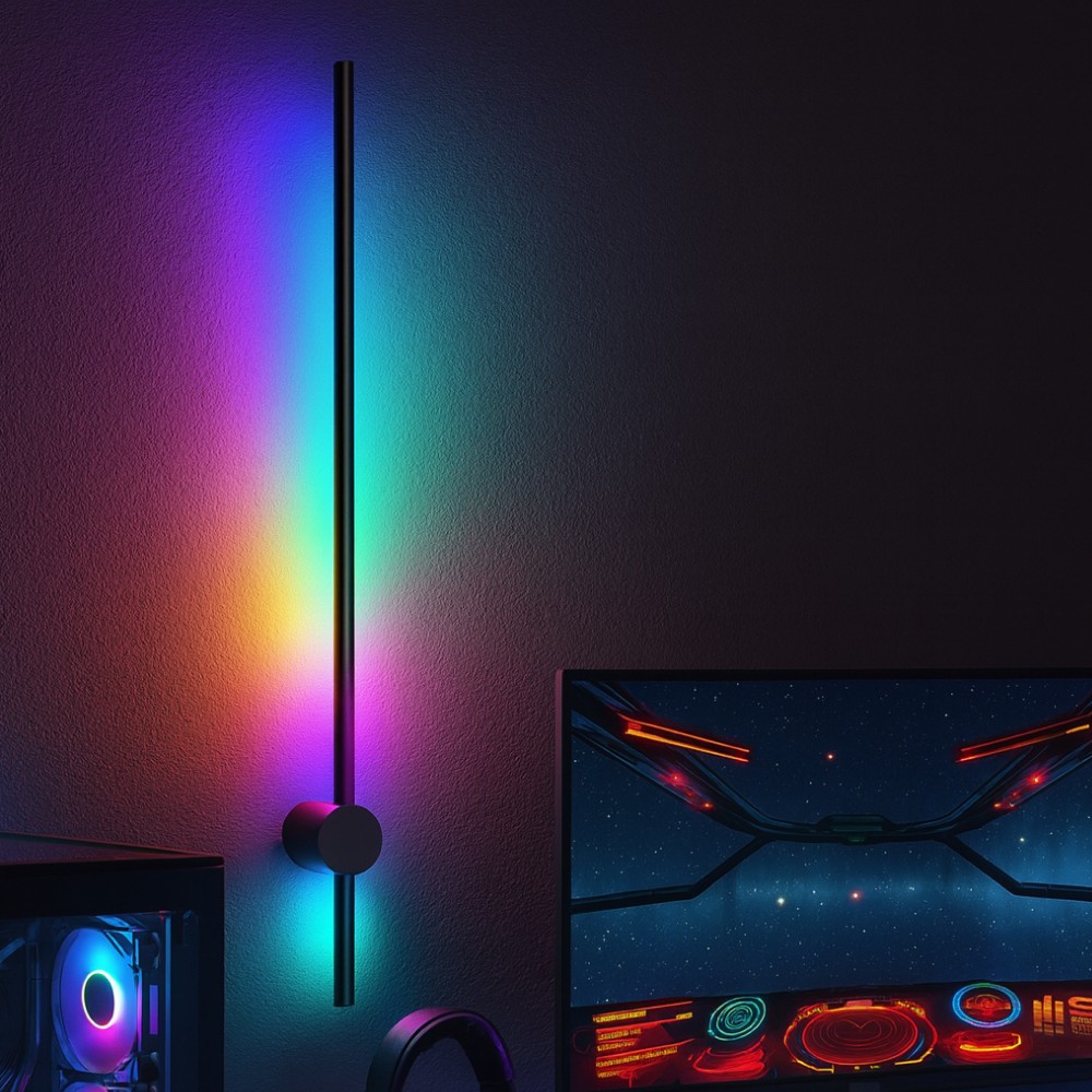 Justerbar RGBIC Væglampe med Bluetooth og USB 5V – 7.5W