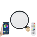 Slim Cirkel RGBIC lampe - Hvid, Ø30cm, Bluetooth, 5V USB, 15W - Smart belysning til enhver lejlighed - Inkluderer USB-kabel