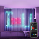 RGBIC Lysgardin 2x2 meter med 5,5W effekt og IP67-klassificering - 5V indgang