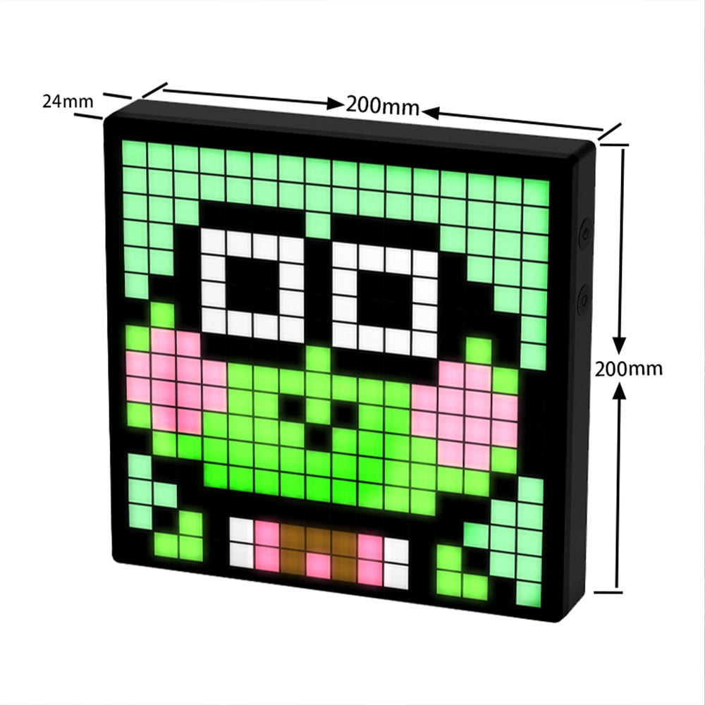 16x16 Pixel Bluetooth LED-display med 5V USB-strømforsyning - Effekt: 10W
