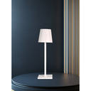 Opladelig LED mini bordlampe - Hvid, 24cm, touch dæmpbar, IP54