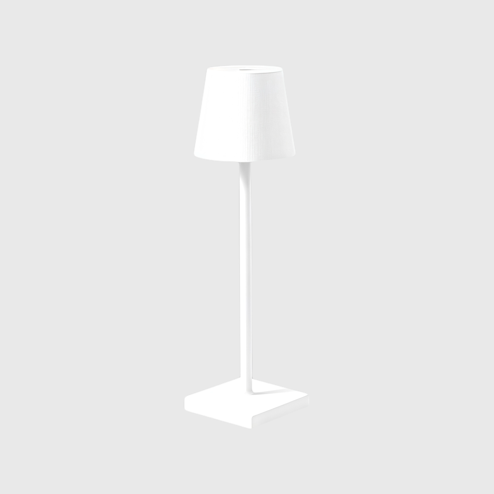 Opladelig LED mini bordlampe - Hvid, 24cm, touch dæmpbar, IP54
