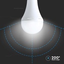 Nødplastlampe med batteri og 3 timers nødbelysning - 12W E27, 4000K