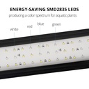 Akvarie LED-armatur 90-115 cm, hvid/blå/rød/grøn, justerbar længde, IP66