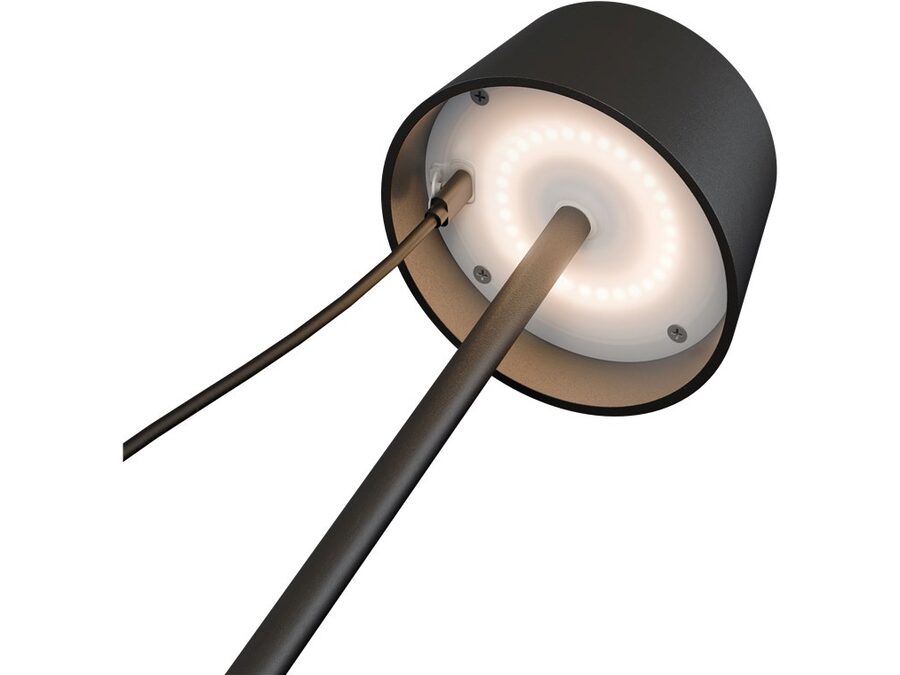 Trådløs LED solar bordlampe, sort (IP44)