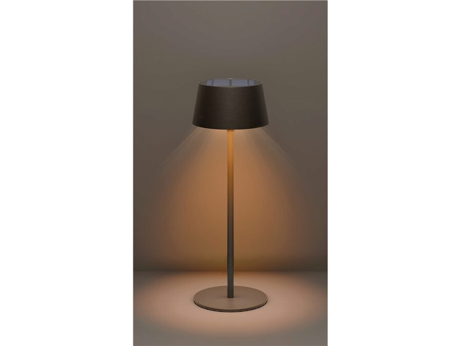 Trådløs LED solar bordlampe, sort (IP44)