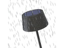 Trådløs LED solar bordlampe, sort (IP44)