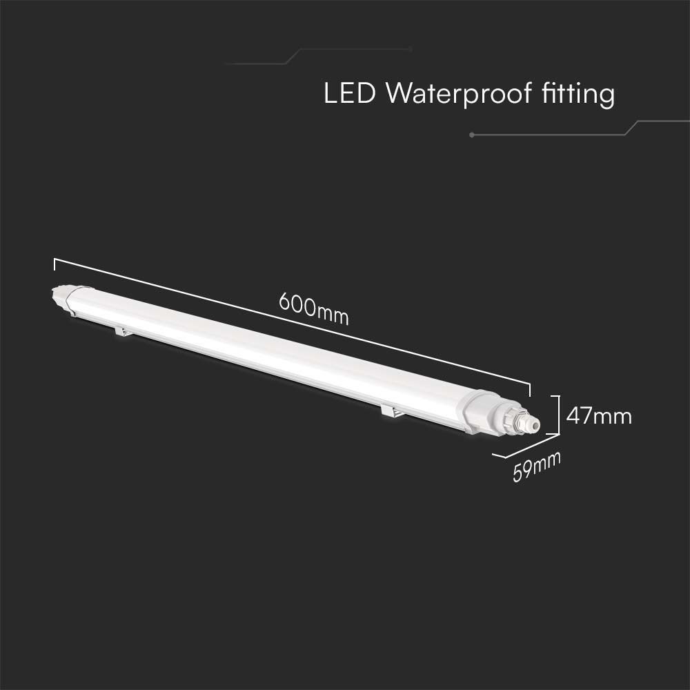 V-Tac Vandtæt LED Armatur, 18W, 60 cm, IP65