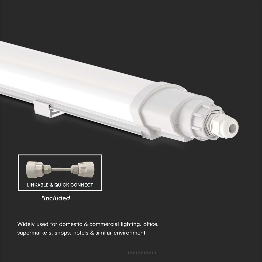 V-Tac Vandtæt LED Armatur, 18W, 60 cm, IP65