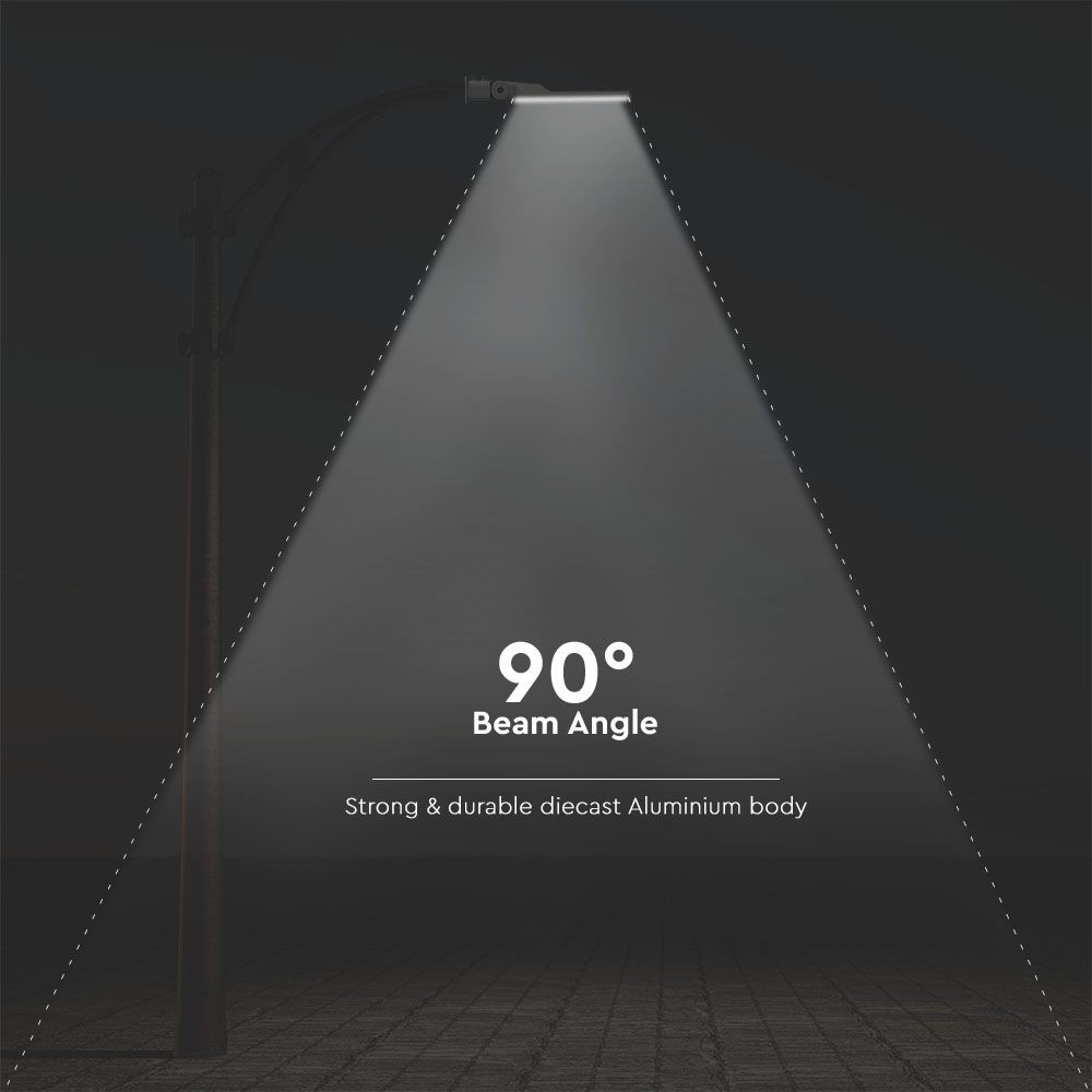 100W LED Gadenlygte med Samsung Chip, Adaptor og 5 års garanti