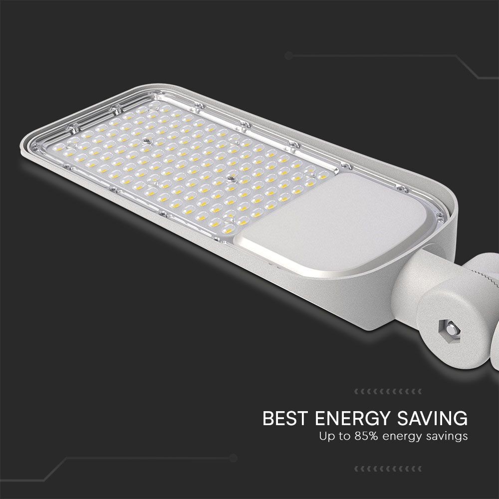 100W LED Gadenlygte med Samsung Chip, Adaptor og 5 års garanti