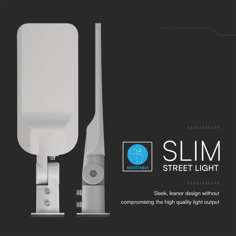 100W LED Gadenlygte med Samsung Chip, Adaptor og 5 års garanti