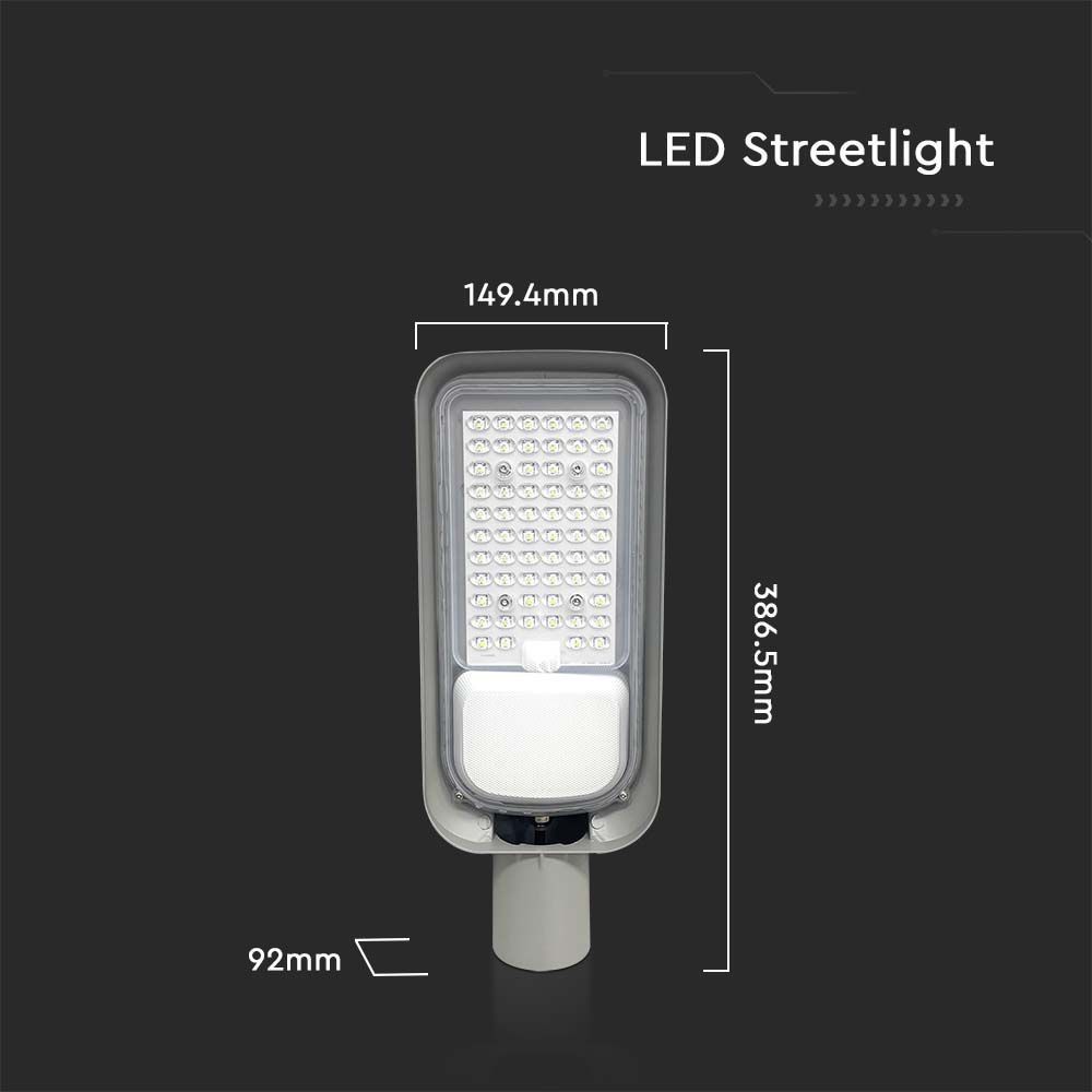 50W LED gadelys med 4000K lysfarve, 4270lm, RA70, IP65 – Vejrbestandig og energieffektiv belysning til gader og veje