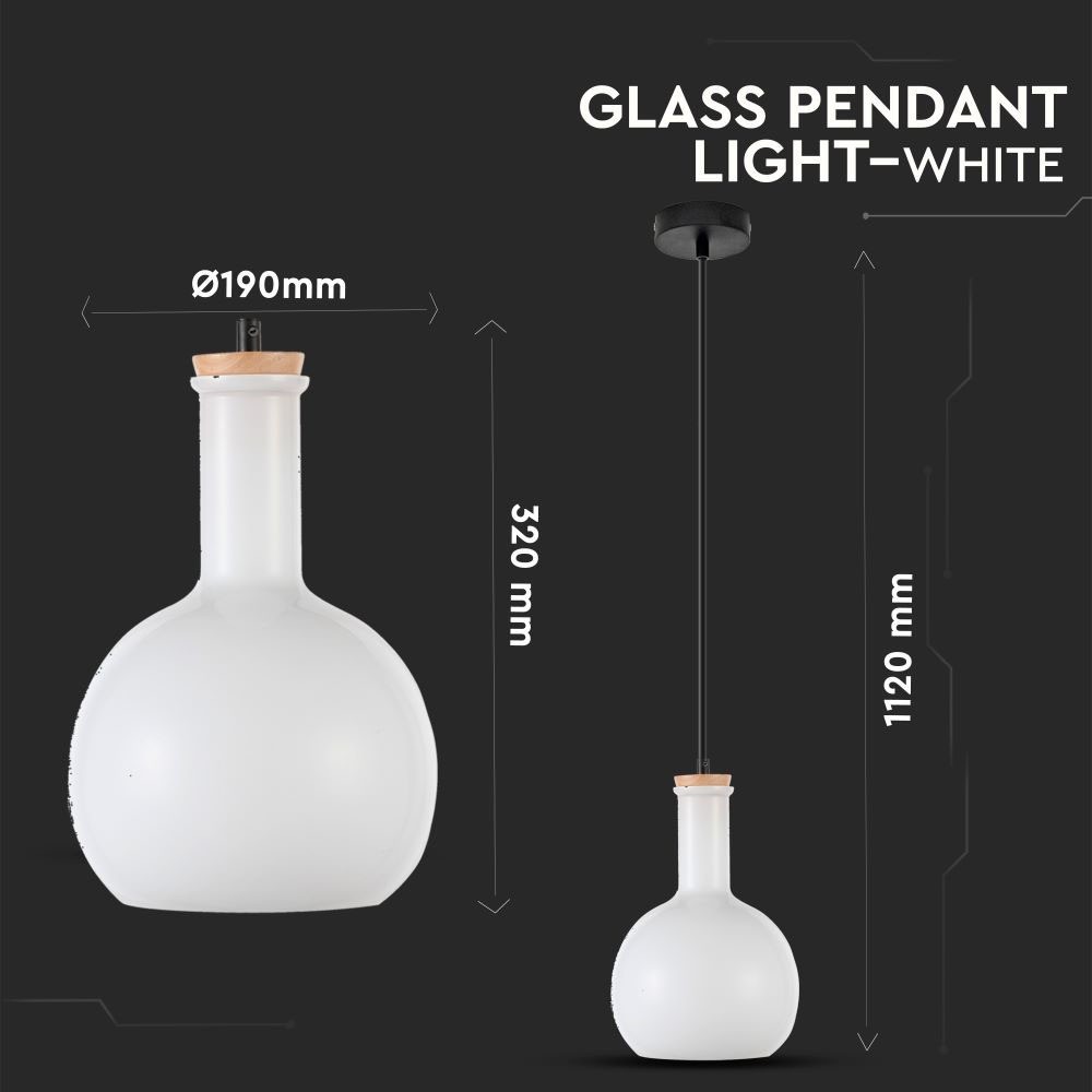 Hvid glaspendel lampe - elegant belysning til ethvert rum