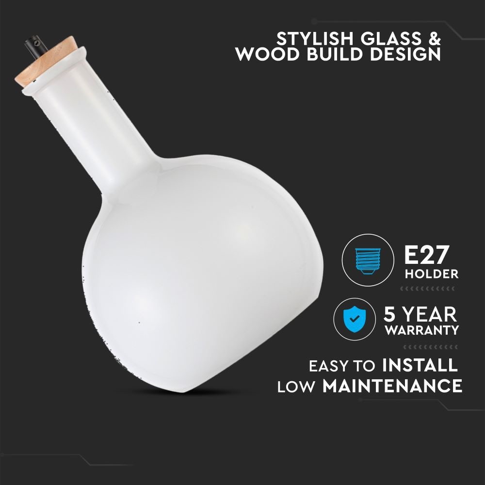 Hvid glaspendel lampe - elegant belysning til ethvert rum
