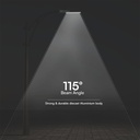 100W LED Gadelygte med Samsung Chip, Fotocellesensor og 4000K lysfarve