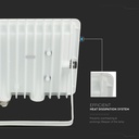 50W LED Projektør med Hvidt Hus, 6500K Lysfarve, 4300lm, RA70, IP65 Beskyttelse