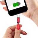 1m Rødt flettet Micro USB kabel med bomuldsstof - Ruby serie
