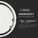 10W Fuldt Runde Dome Lys - Nødbatteri, Samsung Chip, 4000K, IP65, 720lm, RA80, 3 års garanti