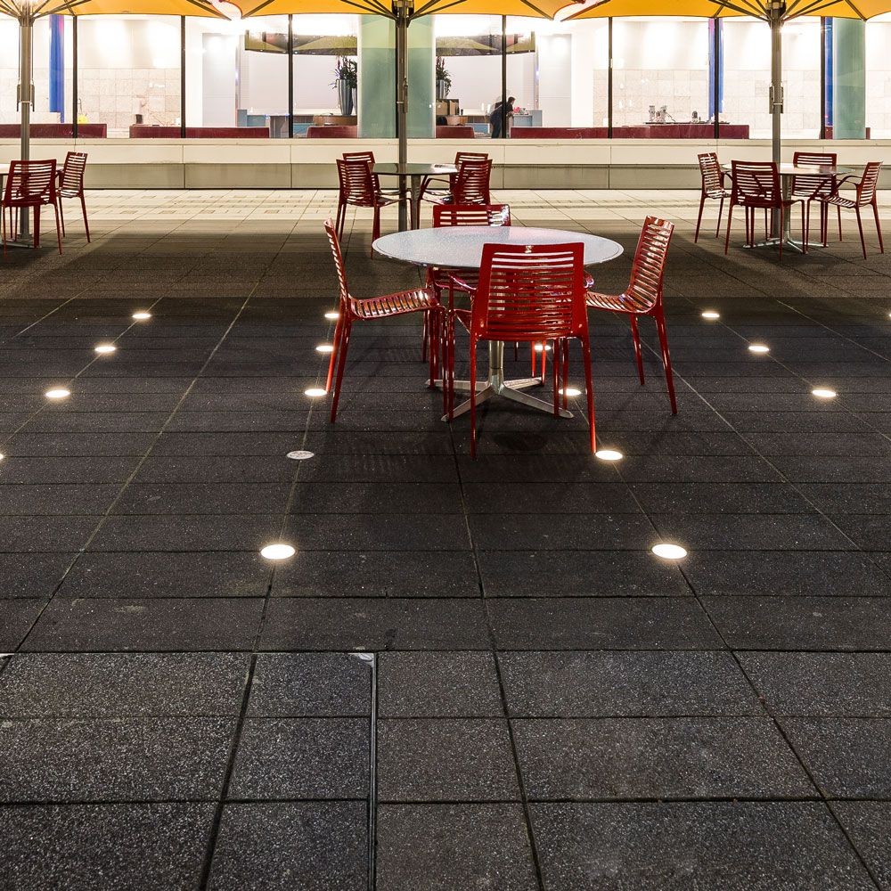 Nedgravningsspot med LED-lys i sølv, 1W, 6400K, 51lm, RA80, IP67, energieffektiv