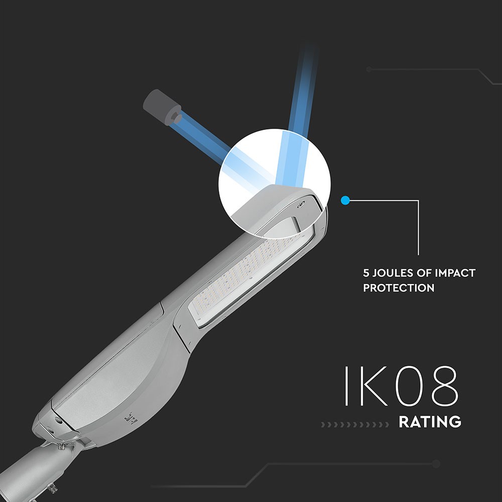 160W LED Gadelygte med TYPE III-M linse og Samsung chip - 4000K, 130lm/W, 20800lm, RA70 - IP65, 5 års garanti