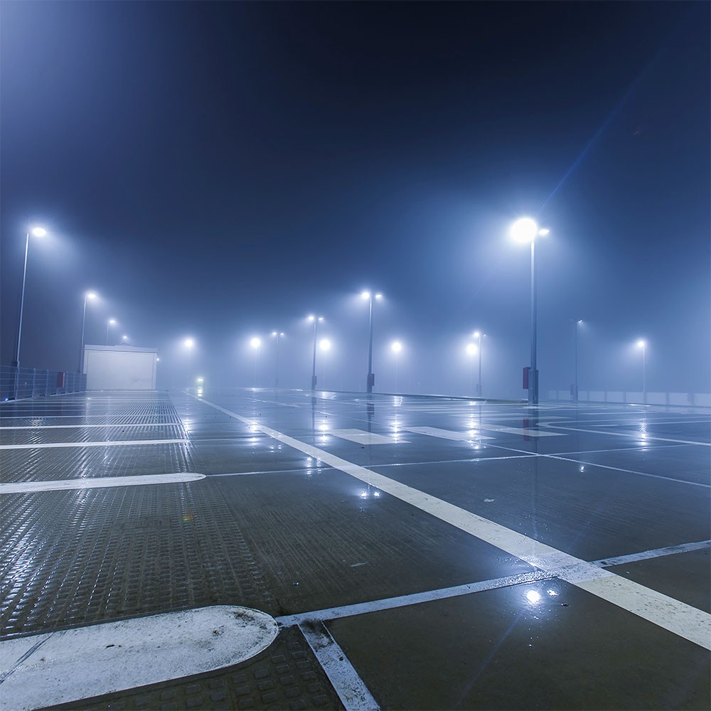 100W LED Nedhængt Gadelygte Samsung Chip 4000K (130lm/W) - 5 års garanti