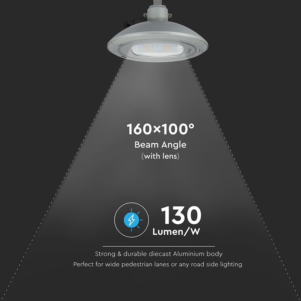 100W LED Nedhængt Gadelygte Samsung Chip 4000K (130lm/W) - 5 års garanti