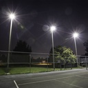 50W LED projektør med Samsung chip, 4000K, sort hus, grå matteret glas, IP65 - 5 års garanti