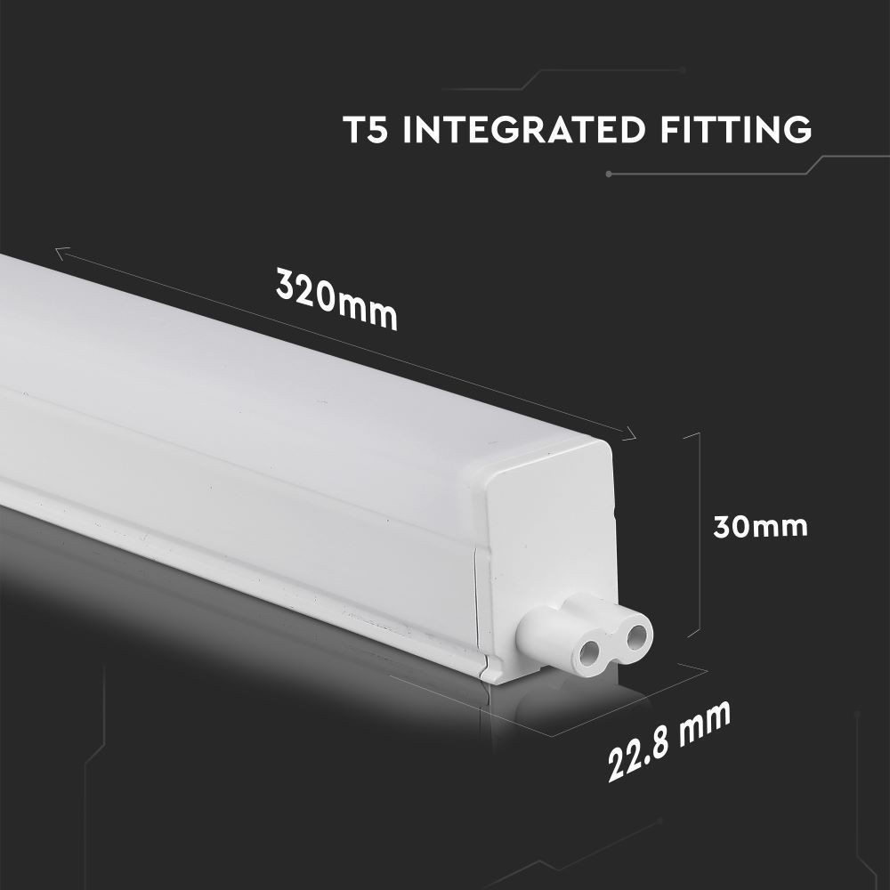 V-Tac 4W kompakt armatur - Samsung LED chips, 30 cm, 360lm, RA80 (5 års producentgaranti)