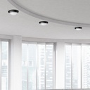 12W Sort IP54 Dome Lys - 3000K, Fuld Rundet, Husmonteret, 840lm, RA70
