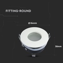 GU10 lampe - rund, hvid IP54 udendørs væglampe til havebelysning