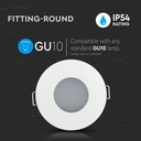 GU10 lampe - rund, hvid IP54 udendørs væglampe til havebelysning