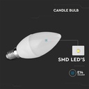 C37 LED Pære 3,7W E14 - Plastik, Samsung Chip, 3000K - 5 års garanti