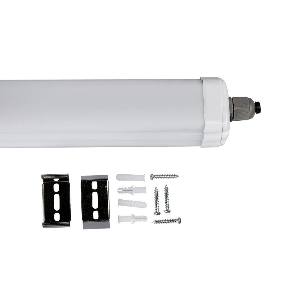 V-Tac vandtæt 36W LED armatur - 120 cm, 120lm/W, Samsung LED chip, IP65, 230V
