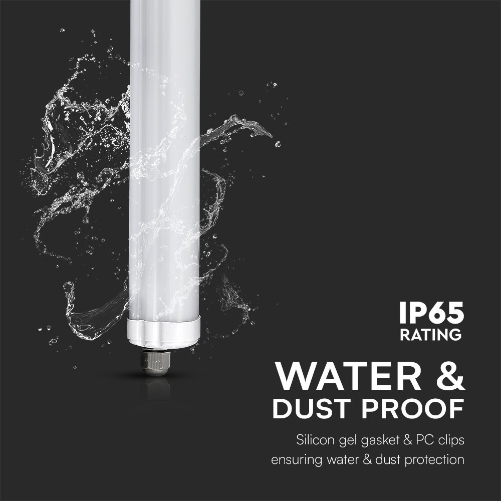 Vandtæt LED rør - 150cm, 48W, Samsung chip, 4000K, IP65, RA80, 120lm/W