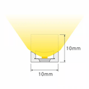 10m Varm hvid LED strip - Fleksibel neon flex belysning med 10x10 mm dimensioner, 10W/m, 24V, RA81